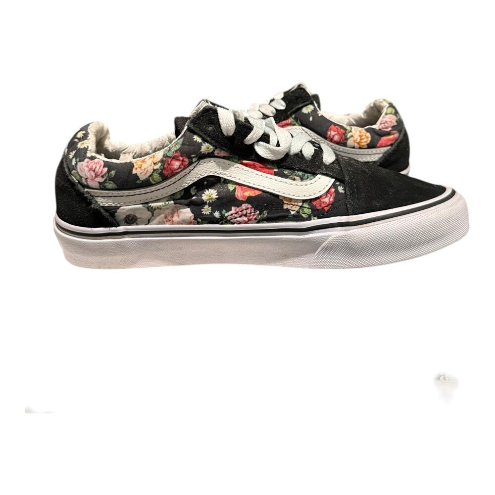 VANS Old Skool Shabby Garden Floral Canvas Suede Leather Women’s Sneakers Size 8 - Picture 8 of 9
